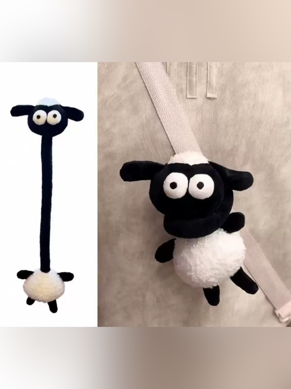Adorable and Funny Long Neck Lamb Plush Bag Charm | Soft Stuffed Animal New